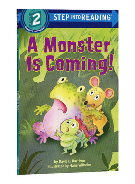 怪兽来啦英文绘本  企鹅兰登step into reading二阶英文原版A Monster is Coming!原版漫画书英文绘本