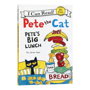 Pete the Cat: Pete's Big Lunch I Can Read系列皮特猫 幼儿英文原版绘本 儿童英语阅读课外故事书 分级阅读女孩icanread英语绘本
