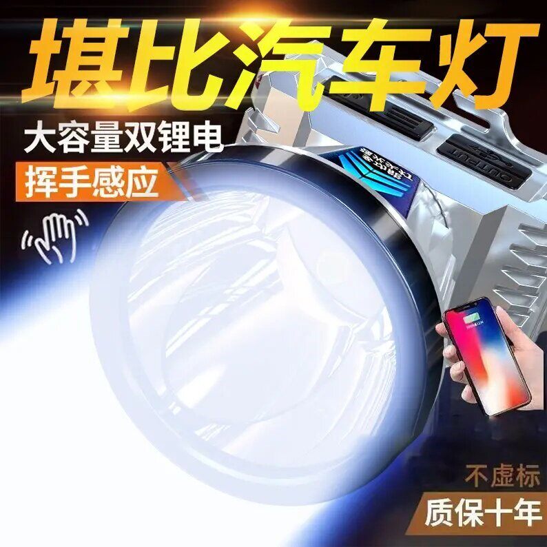 LED头灯强光远射可充电防水超亮头戴式矿灯超长续航手电筒钓鱼灯