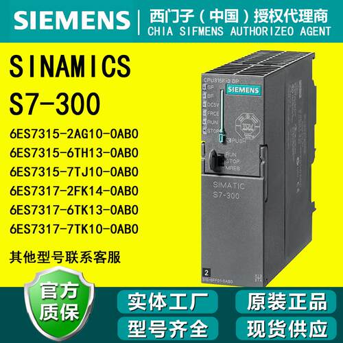 西门子6ES7315S7-300PLC模块现货