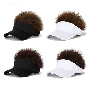 顶空帽短发先生长舌帽子男夏天假发夏季男士夏款2022光头金色透气