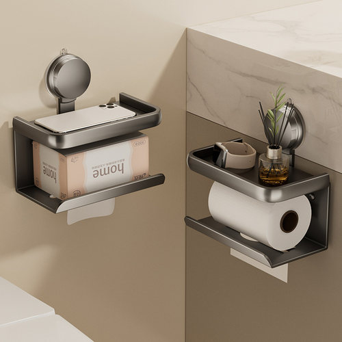吸盘卷纸架卫生间壁挂式卷纸挂架