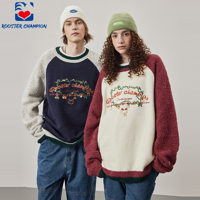 公鸡冠军204新款蓝色卫衣