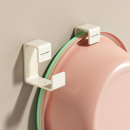 奶油风脸盆挂钩浴室挂盆神器