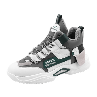 国潮男生运动鞋厚底雪地靴青少年