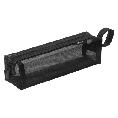 得力透明网纱笔袋简约ins风大容量文具袋中学生男女生考试学生用品铅笔袋小学生韩版高考中考公务员考试笔袋