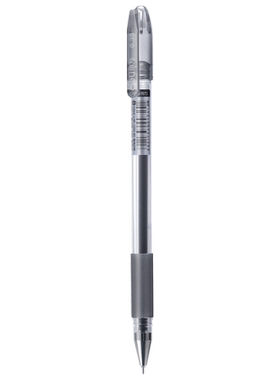 得力0.38mm透明大容量中性笔