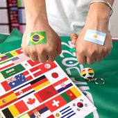 2026美加墨世界杯球迷脸贴纸足球周边纪念品应援专用氛围布置场景