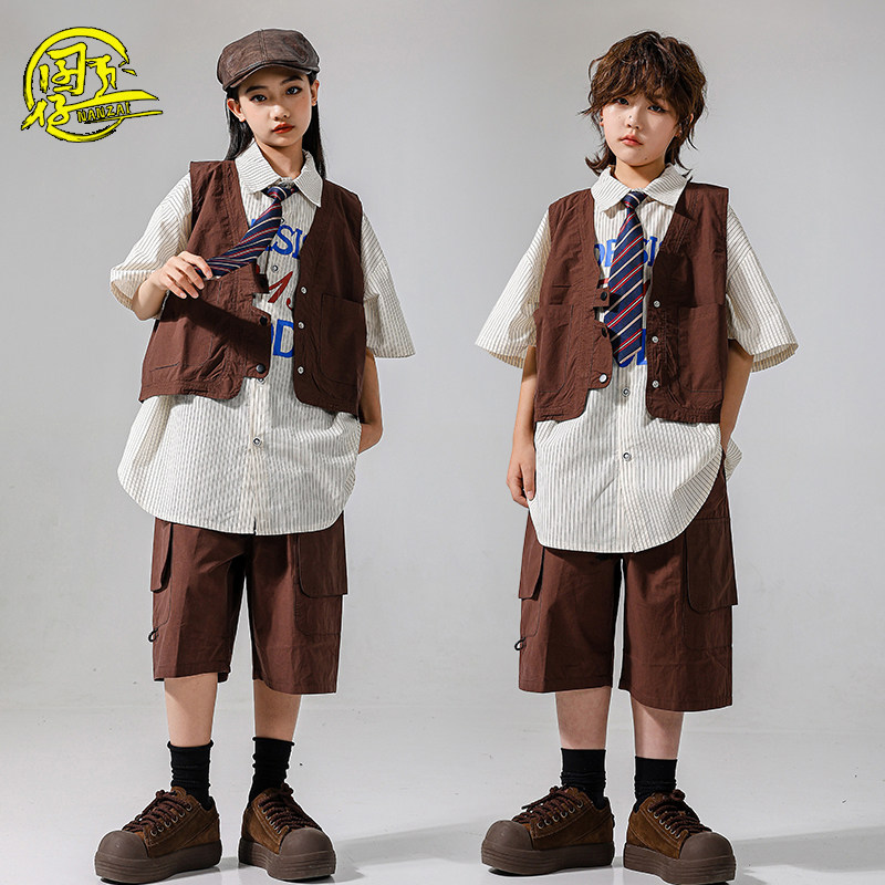 儿童帅气工装风breaking街舞服装