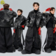 儿童街舞服男女童帅气皮夹克套装 少儿嘻哈hiphop架子鼓元 旦演出服