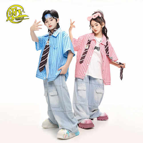 儿童帅气街舞嘻哈架子鼓表演服