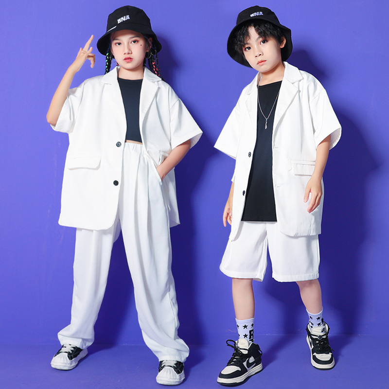 儿童帅气小西服街舞走秀演出服