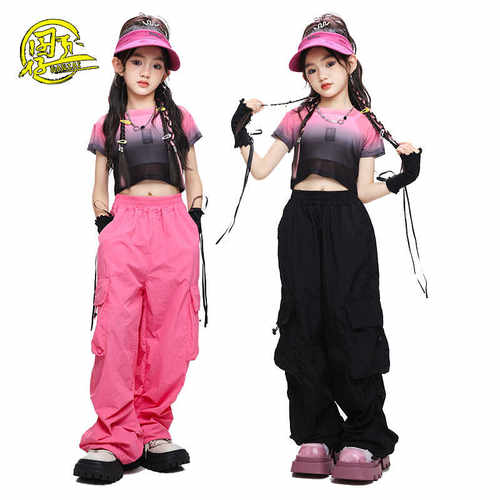 女童爵士舞模特走秀表演服街舞服