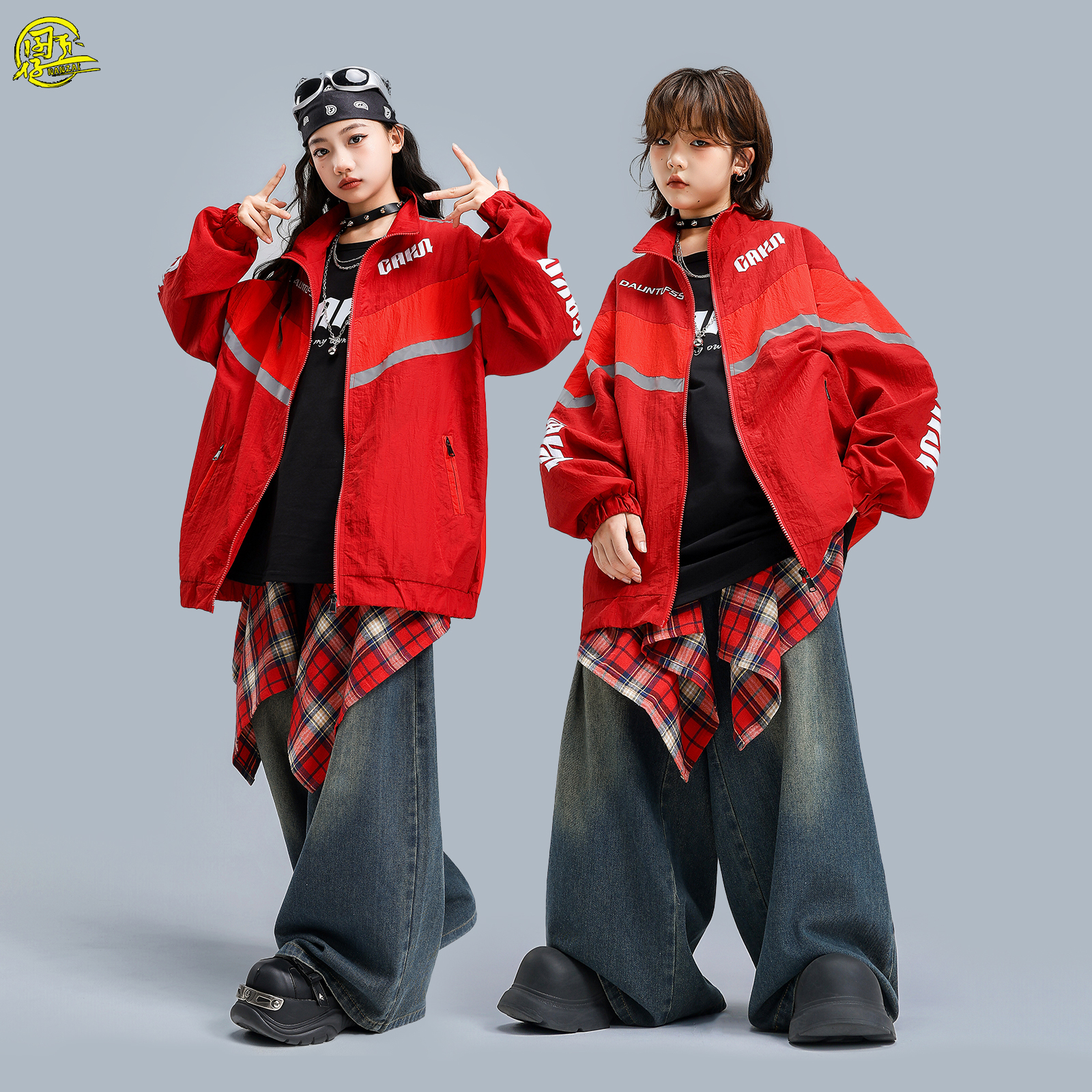 儿童潮牌嘻哈街舞元旦演出服套装