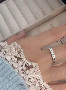 足银999招财猫戒指中国风