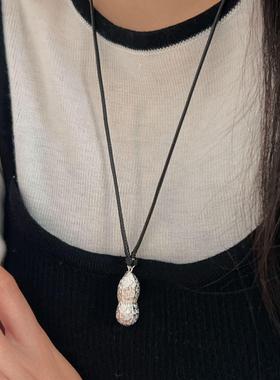 古罗珠宝好事花生吊坠项链