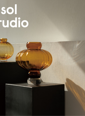 Msol目所 Louise Roe花器 丹麦 气球花瓶玻璃 家居软装摆件柜体