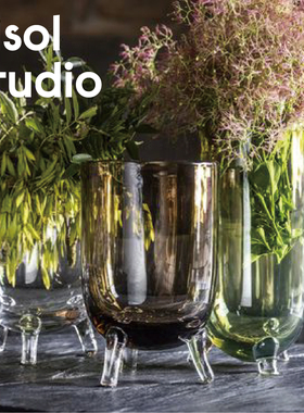 Msol目所 Gommaire花器 比利时 手工玻璃 现代简约创意装饰边几