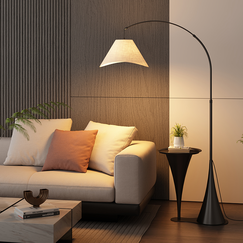 中古客厅沙发边几钓鱼灯落地灯