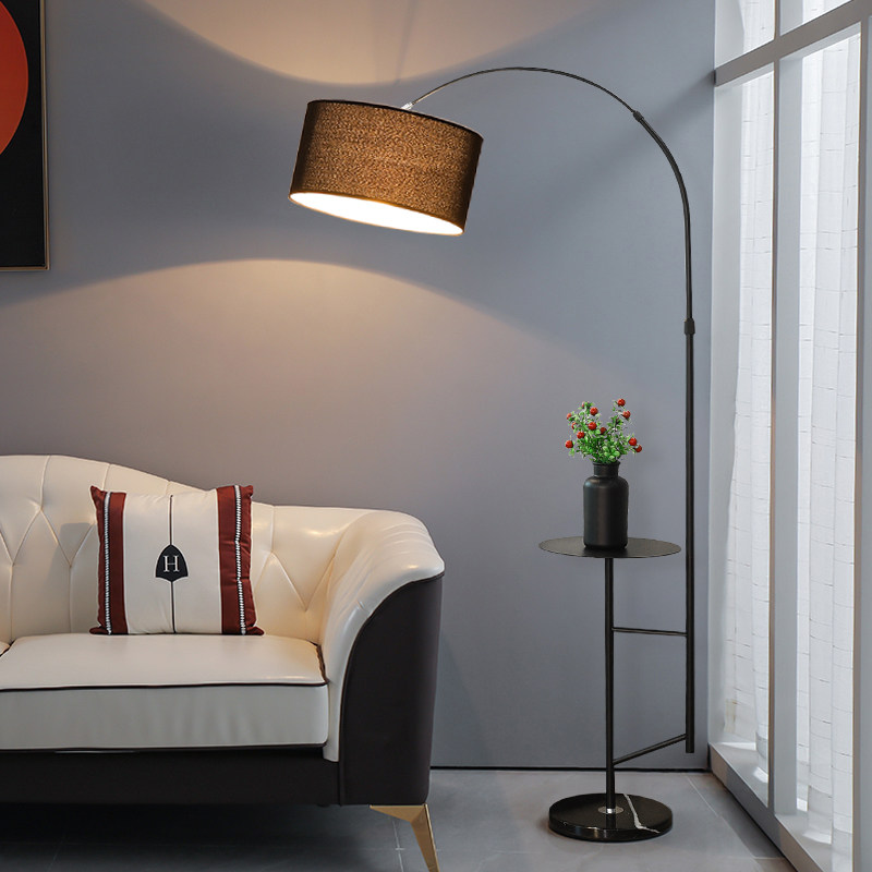 钓鱼灯落地灯客厅沙发边几简约遥控网红装饰摆件卧室书房立式台灯