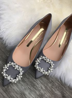 特价Rupert Sanderson鲁伯特·桑德森高跟晚宴女鞋浅口单鞋尖头女