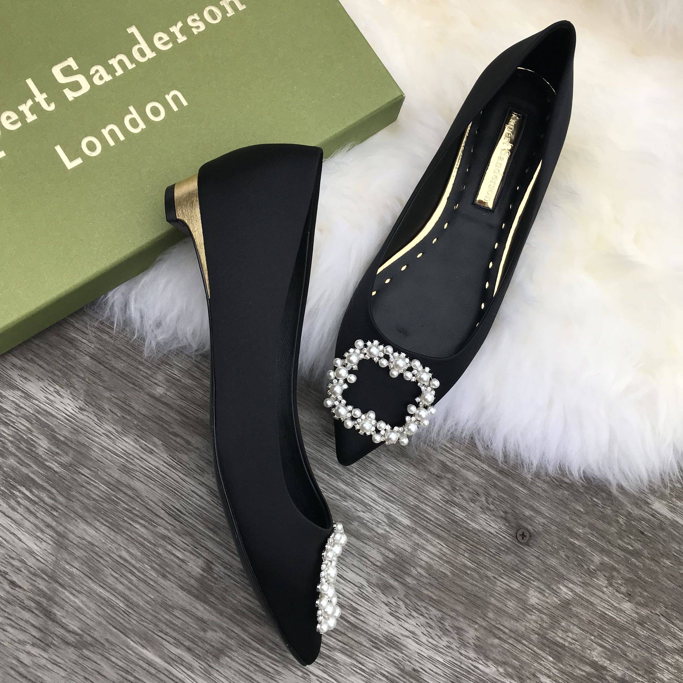 特价正品rupert sanderson鲁伯特·桑德森低跟尖头浅口单鞋