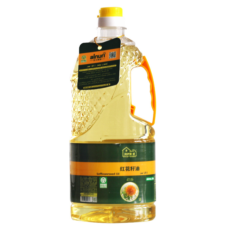 新疆alnuri民光红花籽油1.5l纯红花油植物油物理压榨一级食用油