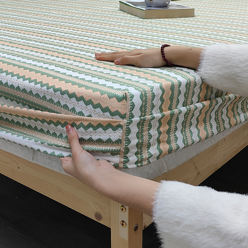 A类100纯棉加厚老粗布床笠单件全棉冬季乳胶床垫席梦思榻榻米床罩