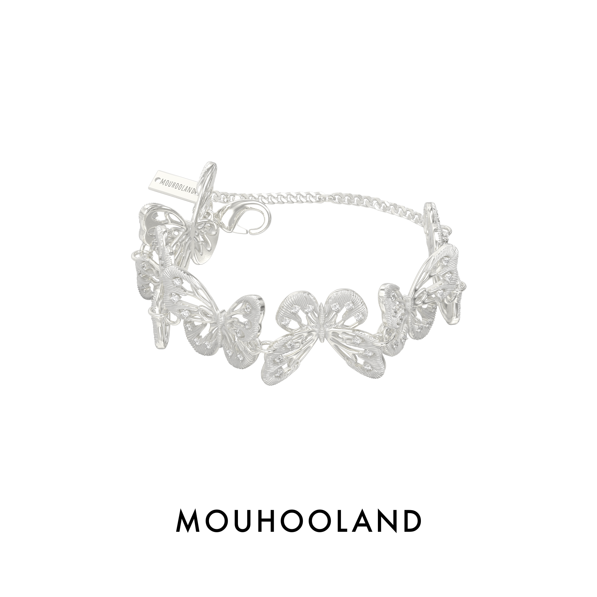 Mouhooland/暮后之地蝴蝶系列蝴蝶手链女生原创设计小众精致手环
