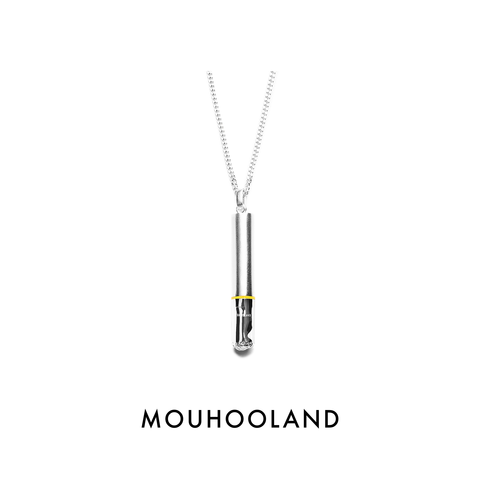 Mouhooland SMOKING KILLS烟头项链925银潮牌嘻哈简约长项链
