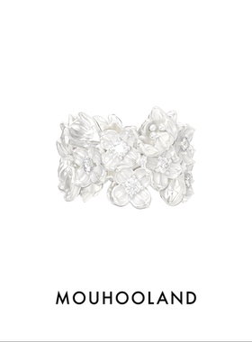 Mouhooland/暮后之地新艺术系列花团戒指原创时尚情侣指环食指戒