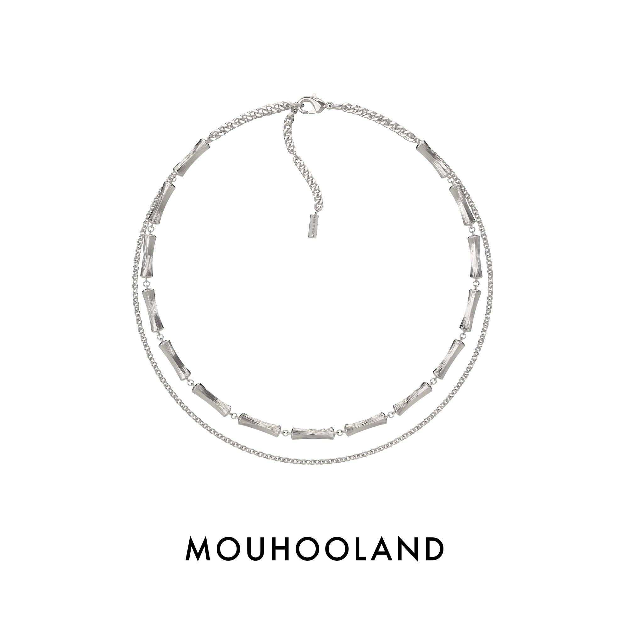 Mouhooland丁程鑫于文文李斯丹妮同款刻骨铭心骨节双层项链