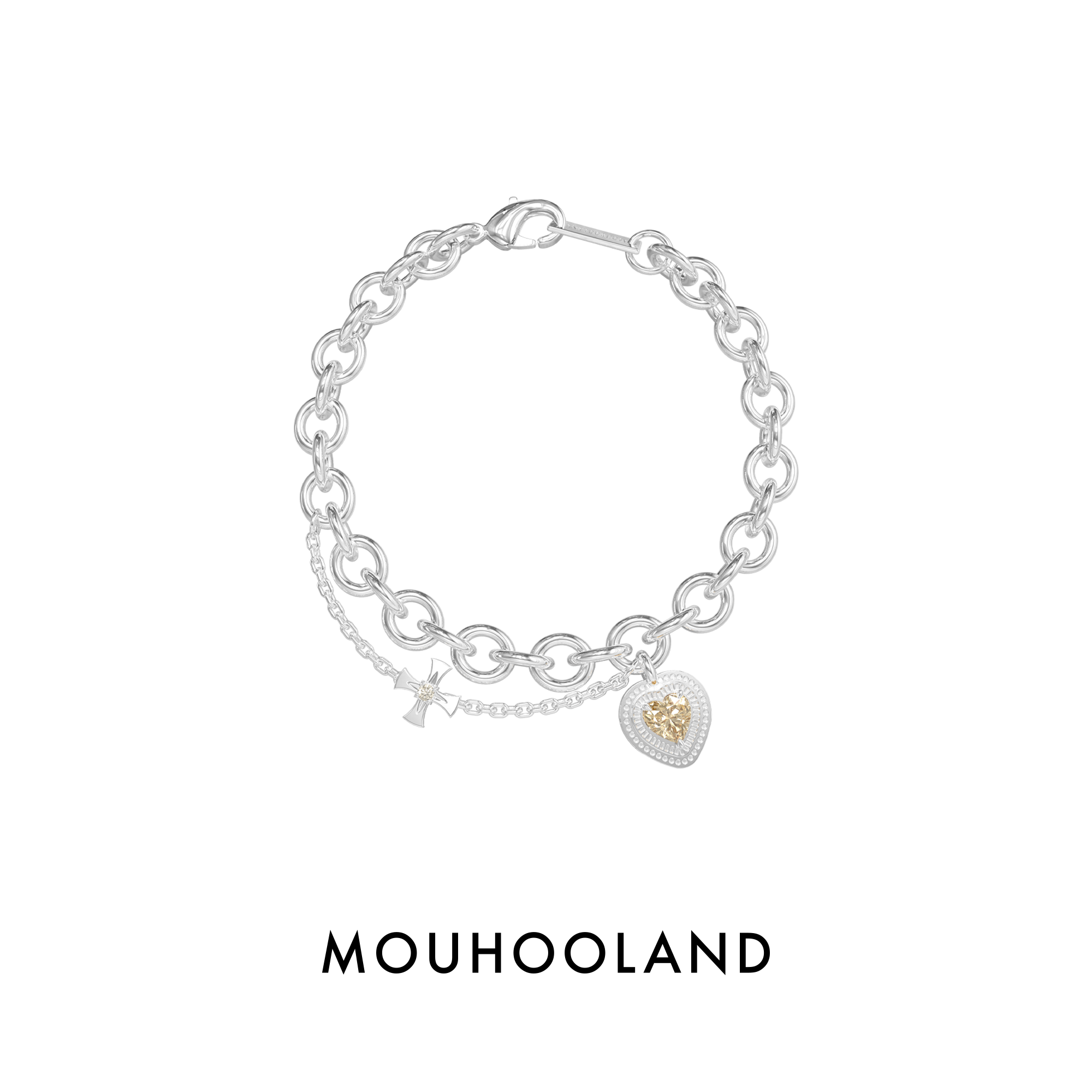 Mouhooland暮后之地新生之心手原创设计小众链情侣款百搭款手饰