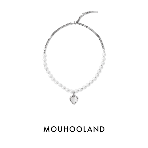 Mouhooland暮后之地秦霄贤白月光猫眼石珍珠水晶珍珠项链长项链