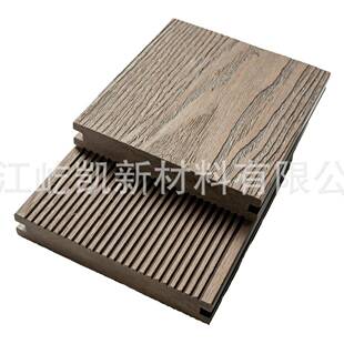 外贸直供塑木地板WPC一代压纹地板实心户外庭院园林工程塑木地板
