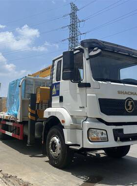 非洲重载版Shacman右驾12吨随车吊起重机运输车待售