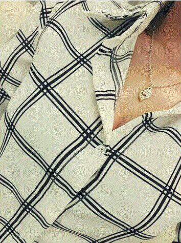 夏装中年妇女装长袖衬衣格子衬衫带领有领子的上衣30寸衫25岁35A1|ruв категории Женская одежда, рубашка - от Buy2taobao.com для оказания профессиональной услуги покупки агента Taobao