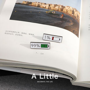 电池电量图标胸针情侣徽章简约日系别针衣服别针包包配饰 创意个性