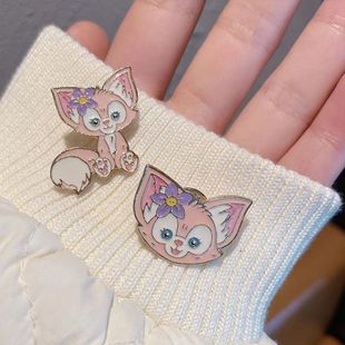 玲娜贝儿卡通徽章日系可爱粉色小狐狸胸针情侣胸章书包衣服配饰品