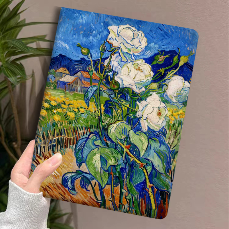 华为平板保护套文艺梵高