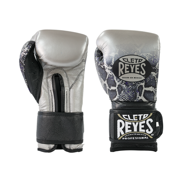 美国代购正品Cleto Reyes 银黑钢蛇系列训练拳击手套 魔术贴款