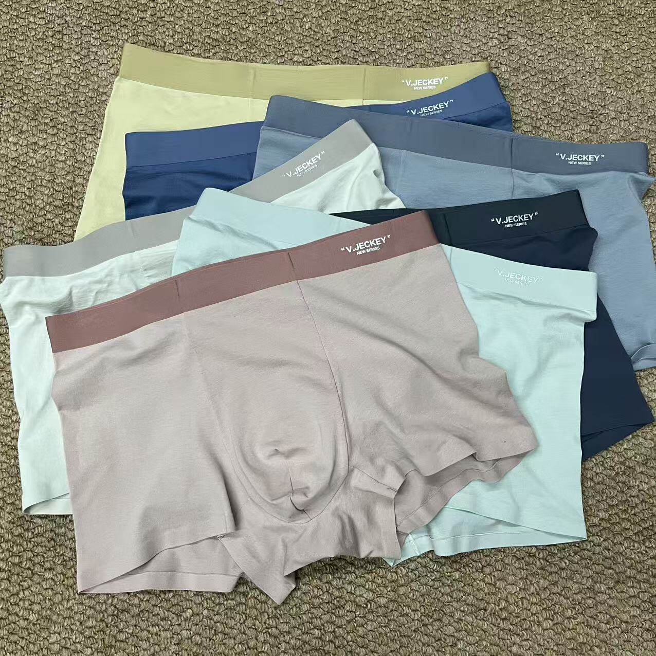 A类纯棉内裤男士威杰奇裸睡无感100全棉透气不卷边男生平角裸感