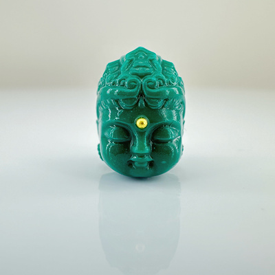 科技绿松石观音宝宝佛顶珠腰珠背云线束DIY文玩配饰百香星月猴头