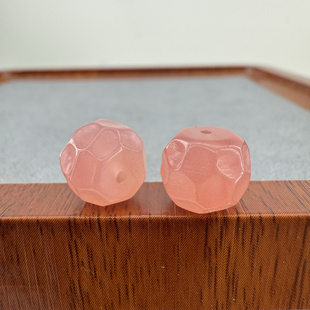 粉糯玛瑙无相珠顶珠腰珠diy文玩配饰百香星月佛手金刚猴头核尖顶