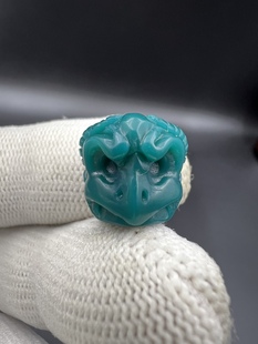 雪巴琉璃大鹏鸟顶珠腰珠，克万色系，文玩配饰，百香星月佛手金刚