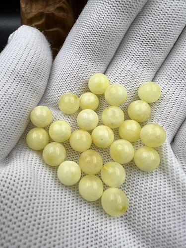天然原矿琥珀蜜蜡白花俄料圆珠顶珠腰珠，文玩配饰，百香星月佛手