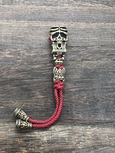 分体骷髅三通套装,文玩配饰,佛头三通,大孔道三通,铜三通