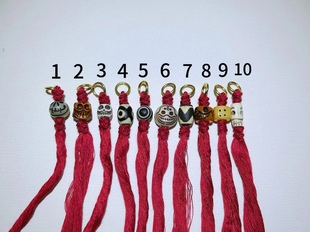 藏传尸陀林天珠流苏侧挂吊坠diy文玩配饰百香籽星月佛手金刚猴头