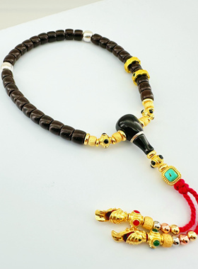 原生态椰蒂手持手串单圈手链手串文玩配饰百香星月佛手金刚猴头核