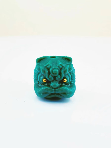 科技松绿松石醒狮吞金兽顶珠腰珠线束背云DIY文玩配饰百星月菩提